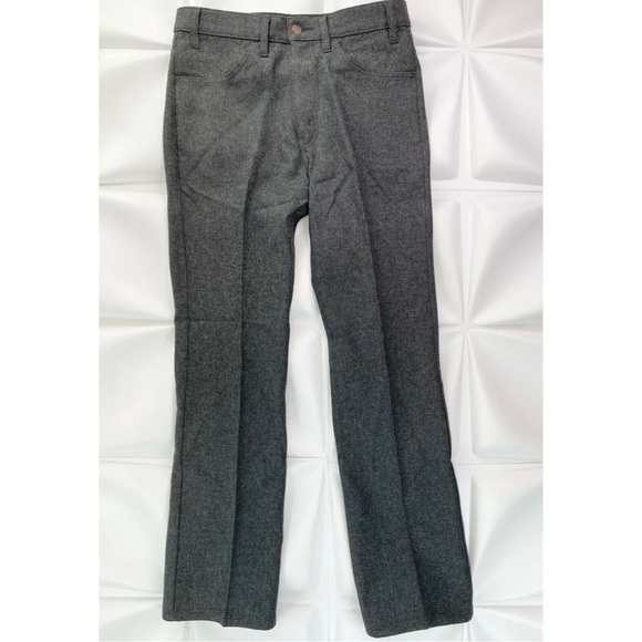 Levis Mens Sz 33x32 Gray Dacron Polyester Bootcut Pants USA Made